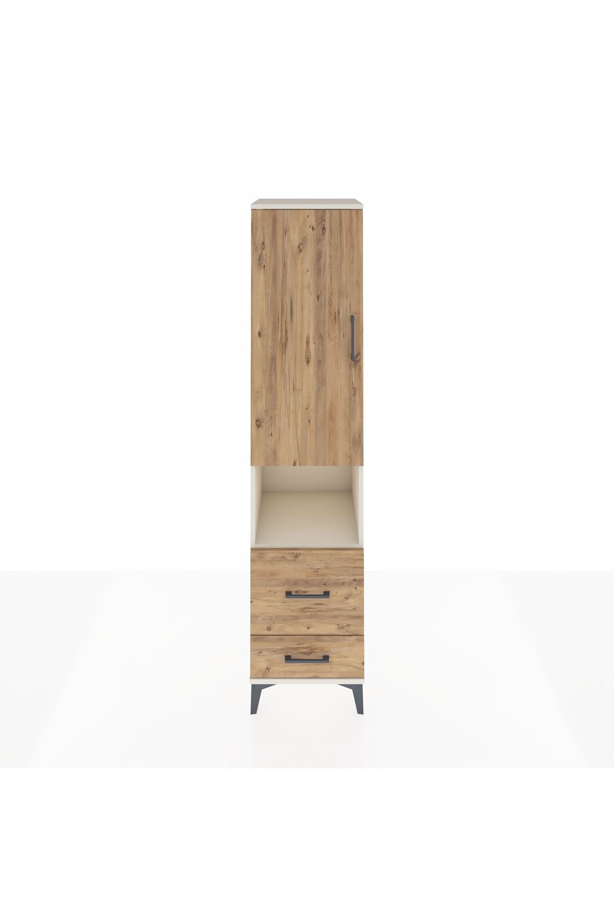 Hyperion Dolap 2 Raflı 2 Çekmeceli Tek Askılı 44x44x195 Aytaşı-Çam