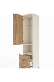 Hyperion Dolap 2 Raflı 2 Çekmeceli Tek Askılı 44x44x195 Aytaşı-Çam
