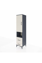 Hyperion Dolap 2 Raflı 2 Çekmeceli Tek Askılı 44x44x195 Antrasit-Aytaşı