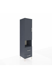 Hyperion Dolap 2 Raflı 2 Çekmeceli Tek Askılı 44x44x195 Antrasit-Antrasit