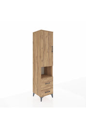 Hyperion Dolap 2 Raflı 2 Çekmeceli Tek Askılı 44x44x195 Çam-Çam