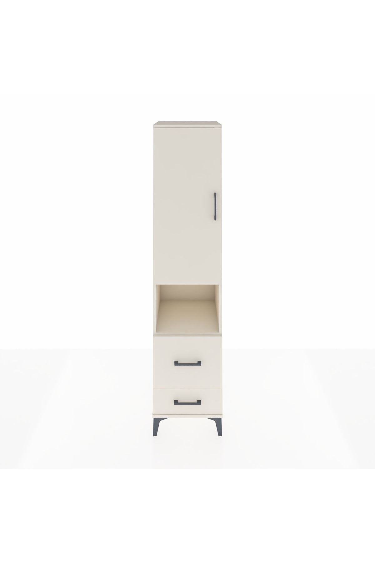 Hyperion Dolap 4 Raflı 2 Çekmeceli Tek Kapaklı 44x44x195 Aytaşı-Aytaşı