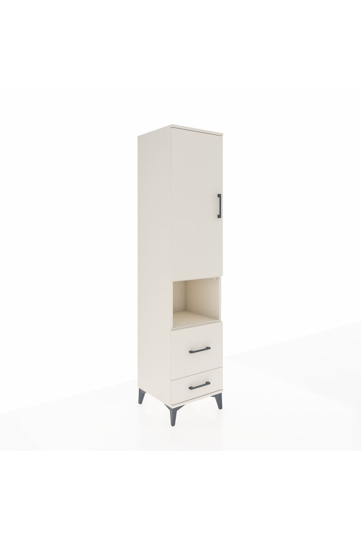 Hyperion Dolap 4 Raflı 2 Çekmeceli Tek Kapaklı 44x44x195 Aytaşı-Aytaşı