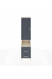 Hyperion Dolap 4 Raflı 2 Çekmeceli Tek Kapaklı 44x44x195 Aytaşı-Antrasit