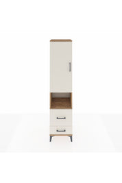 Hyperion Dolap 4 Raflı 2 Çekmeceli Tek Kapaklı 44x44x195 Çam-Aytaşı