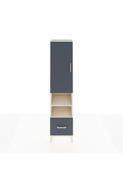 Hyperion Dolap 3 Raflı Tek Çekmeceli Tek Askılı 44x44x195 Aytaşı-Antrasit