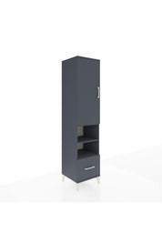 Hyperion Dolap 3 Raflı Tek Çekmeceli Tek Askılı 44x44x195 Antrasit-Antrasit