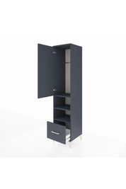 Hyperion Dolap 3 Raflı Tek Çekmeceli Tek Askılı 44x44x195 Antrasit-Antrasit