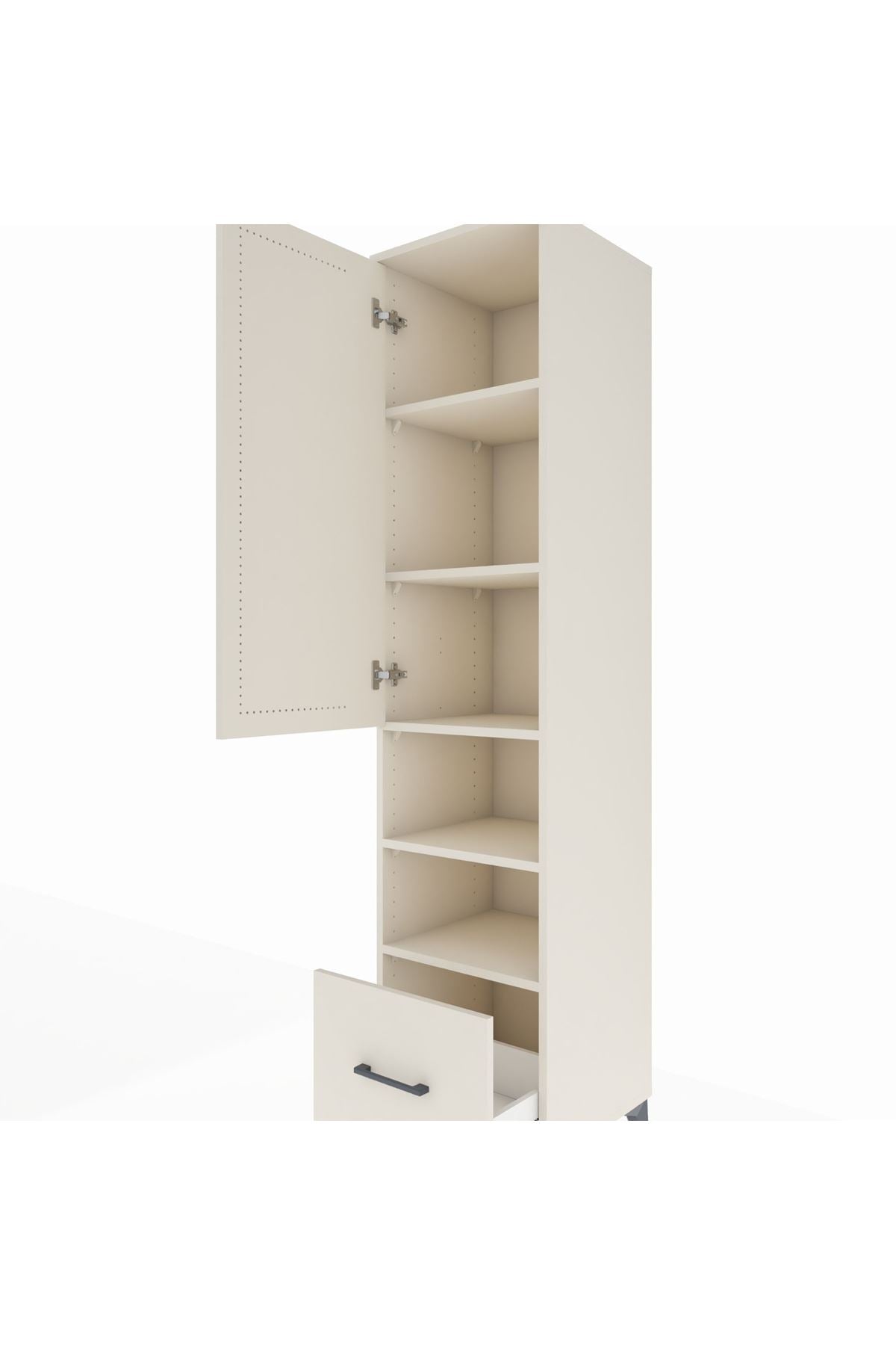 Hyperion Dolap 5 Raflı Tek Çekmeceli Tek Kapaklı 44x44x195 Aytaşı-Aytaşı