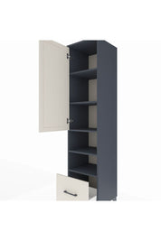 Hyperion Dolap 5 Raflı Tek Çekmeceli Tek Kapaklı 44x44x195 Antrasit-Aytaşı