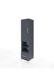 Hyperion Dolap 5 Raflı Tek Çekmeceli Tek Kapaklı 44x44x195 Antrasit-Antrasit