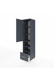Hyperion Dolap 5 Raflı Tek Çekmeceli Tek Kapaklı 44x44x195 Antrasit-Antrasit