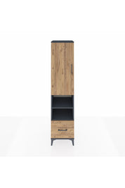 Hyperion Dolap 5 Raflı Tek Çekmeceli Tek Kapaklı 44x44x195 Antrasit-Çam