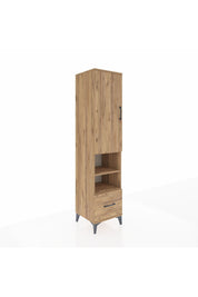 Hyperion Dolap 5 Raflı Tek Çekmeceli Tek Kapaklı 44x44x195 Çam-Çam