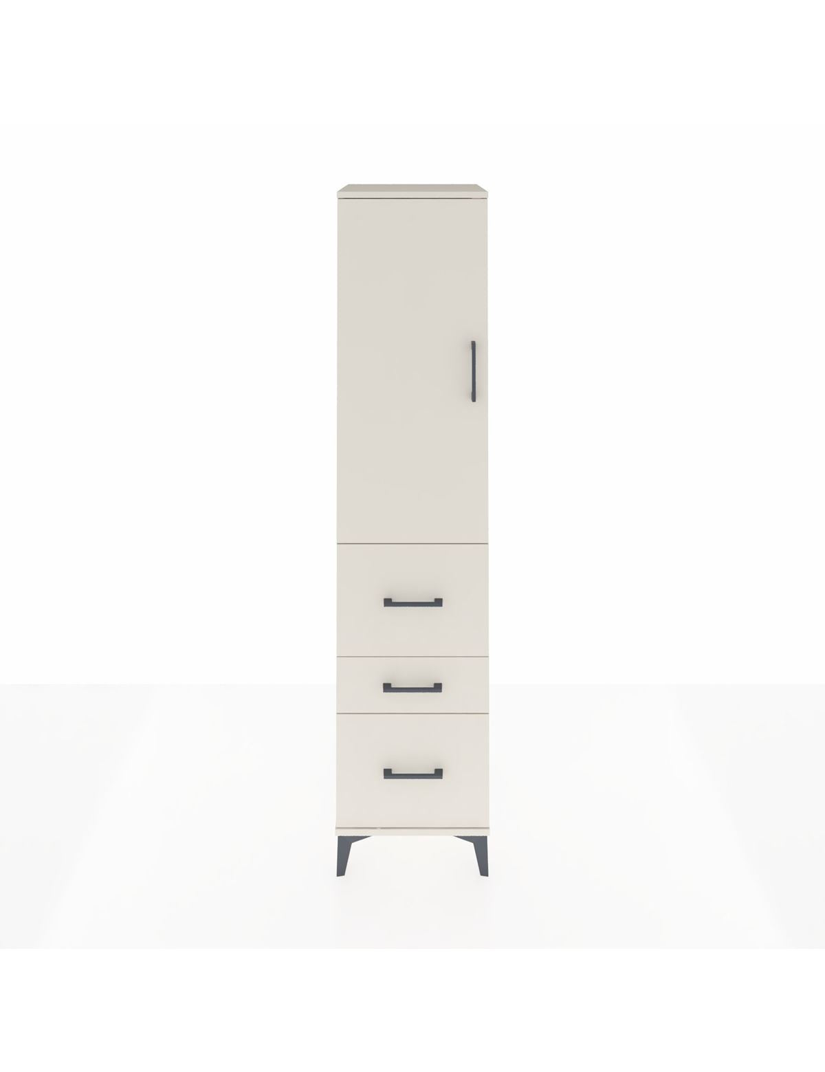 Hyperion Dolap Tek Raflı 3 Çekmeceli Tek Askılı 44x44x195 Aytaşı-Aytaşı