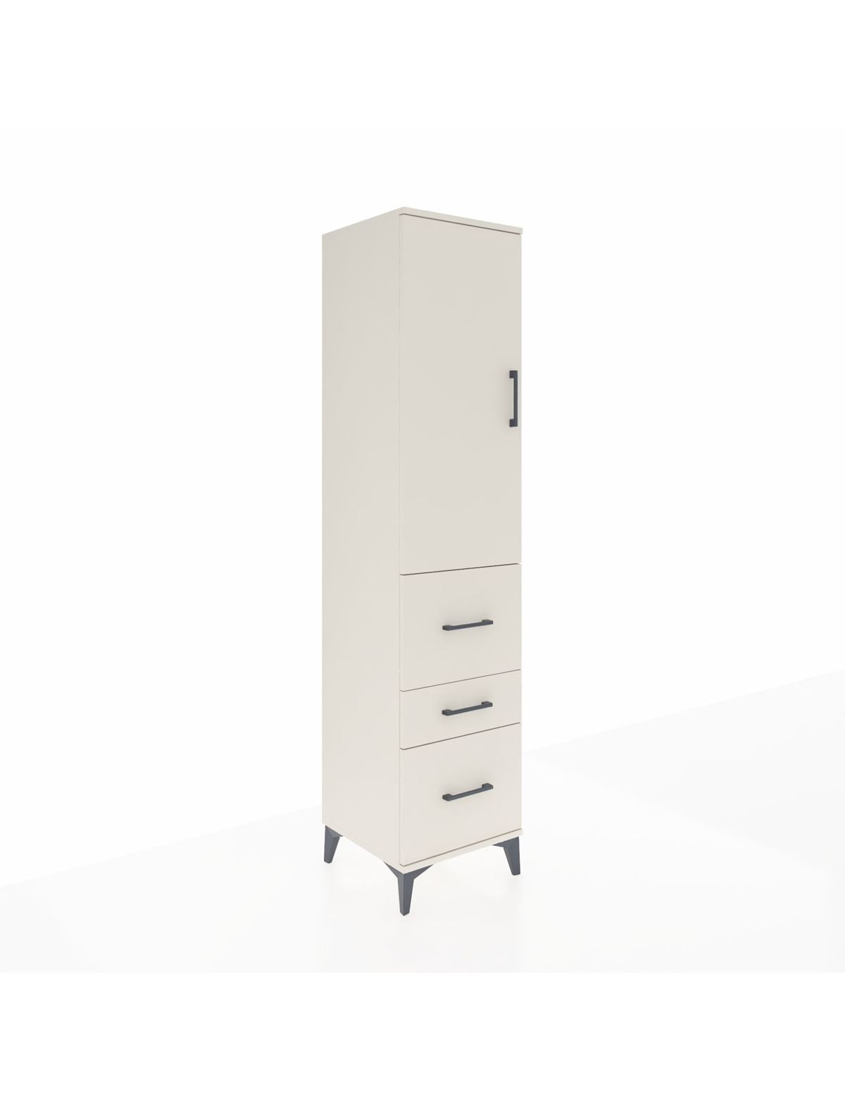 Hyperion Dolap Tek Raflı 3 Çekmeceli Tek Askılı 44x44x195 Aytaşı-Aytaşı