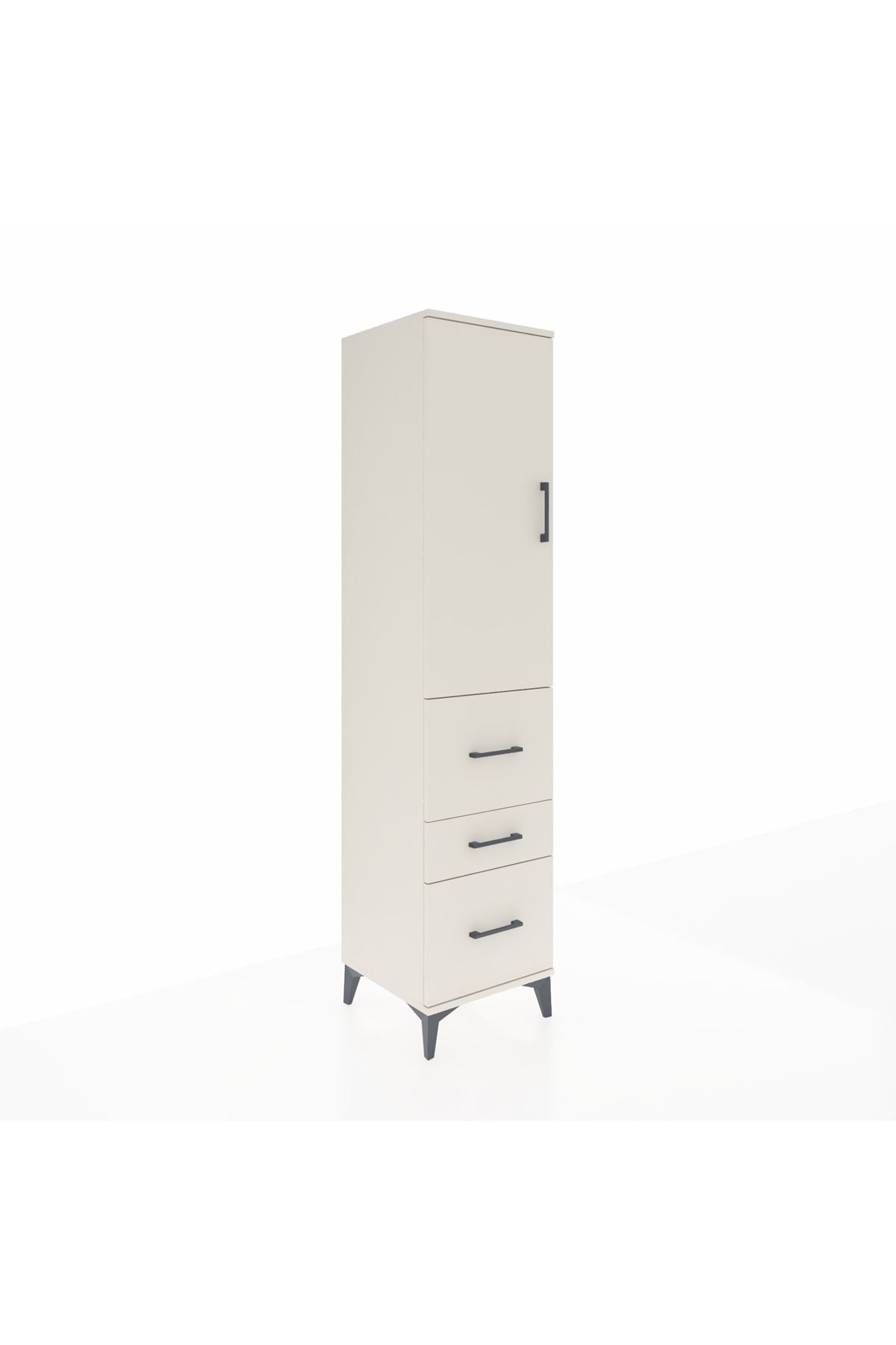 Hyperion Dolap Tek Raflı 3 Çekmeceli Tek Askılı 44x44x195 Aytaşı-Aytaşı