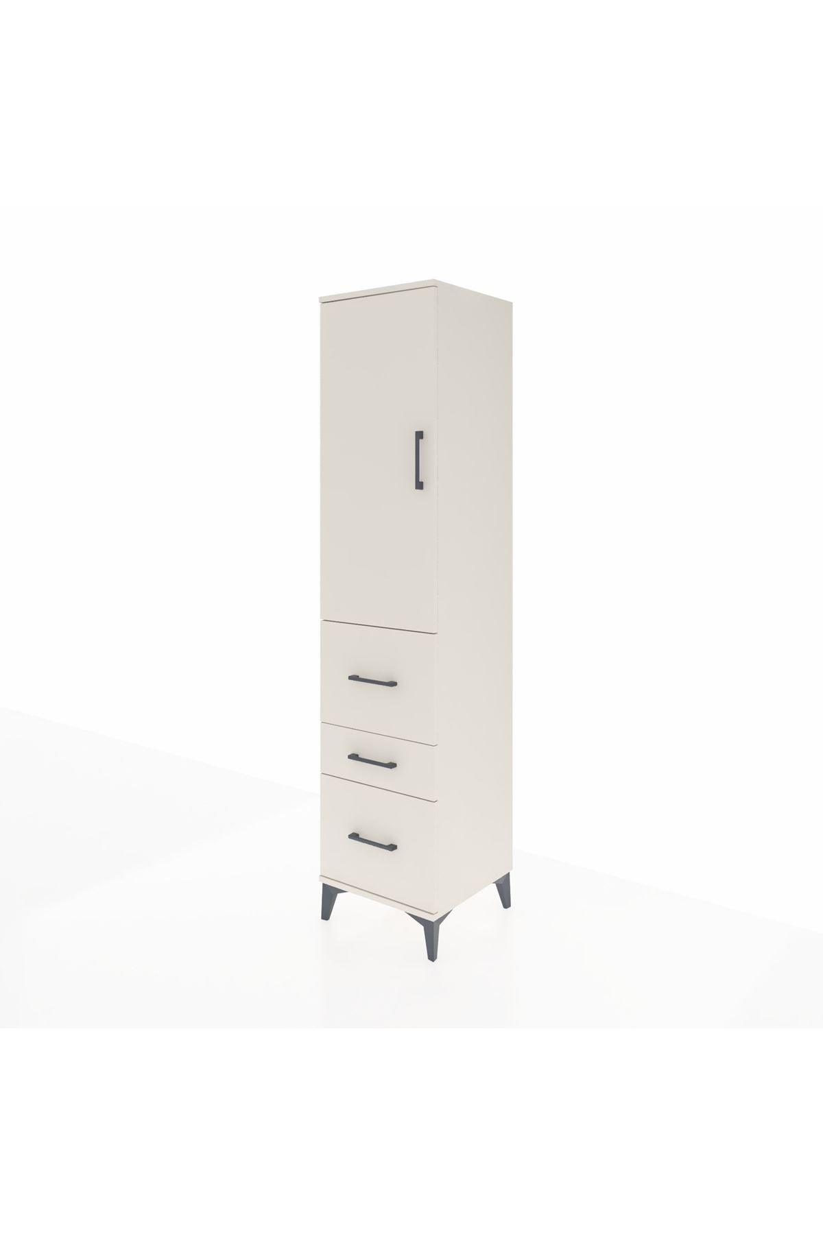 Hyperion Dolap Tek Raflı 3 Çekmeceli Tek Askılı 44x44x195 Aytaşı-Aytaşı