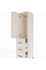 Hyperion Dolap Tek Raflı 3 Çekmeceli Tek Askılı 44x44x195 Aytaşı-Aytaşı