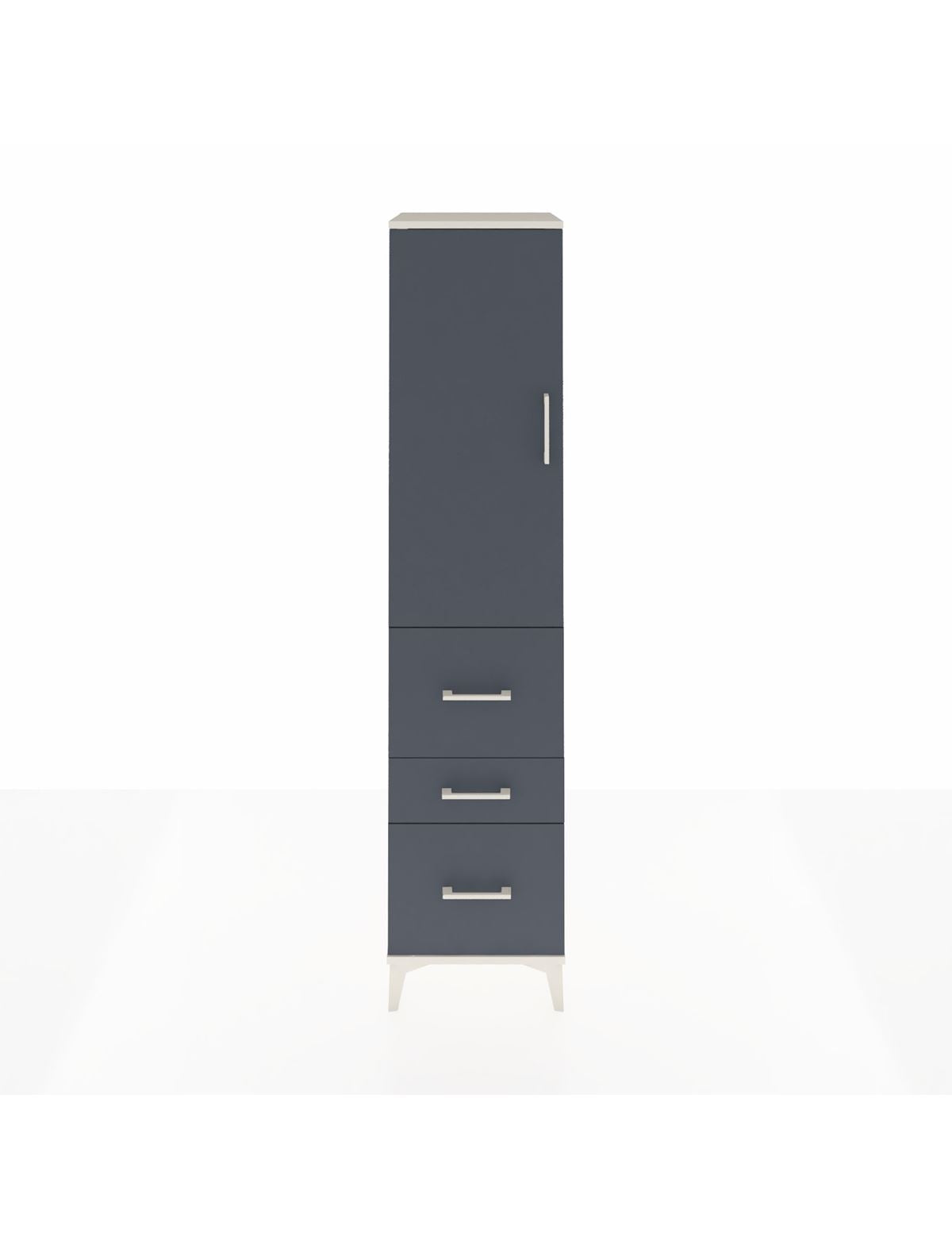 Hyperion Dolap Tek Raflı 3 Çekmeceli Tek Askılı 44x44x195 Aytaşı-Antrasit