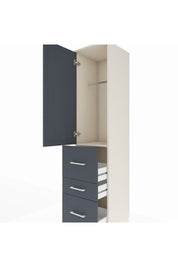 Hyperion Dolap Tek Raflı 3 Çekmeceli Tek Askılı 44x44x195 Aytaşı-Antrasit