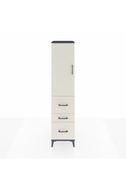 Hyperion Dolap Tek Raflı 3 Çekmeceli Tek Askılı 44x44x195 Antrasit-Aytaşı