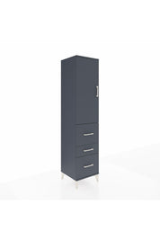 Hyperion Dolap Tek Raflı 3 Çekmeceli Tek Askılı 44x44x195 Antrasit-Antrasit