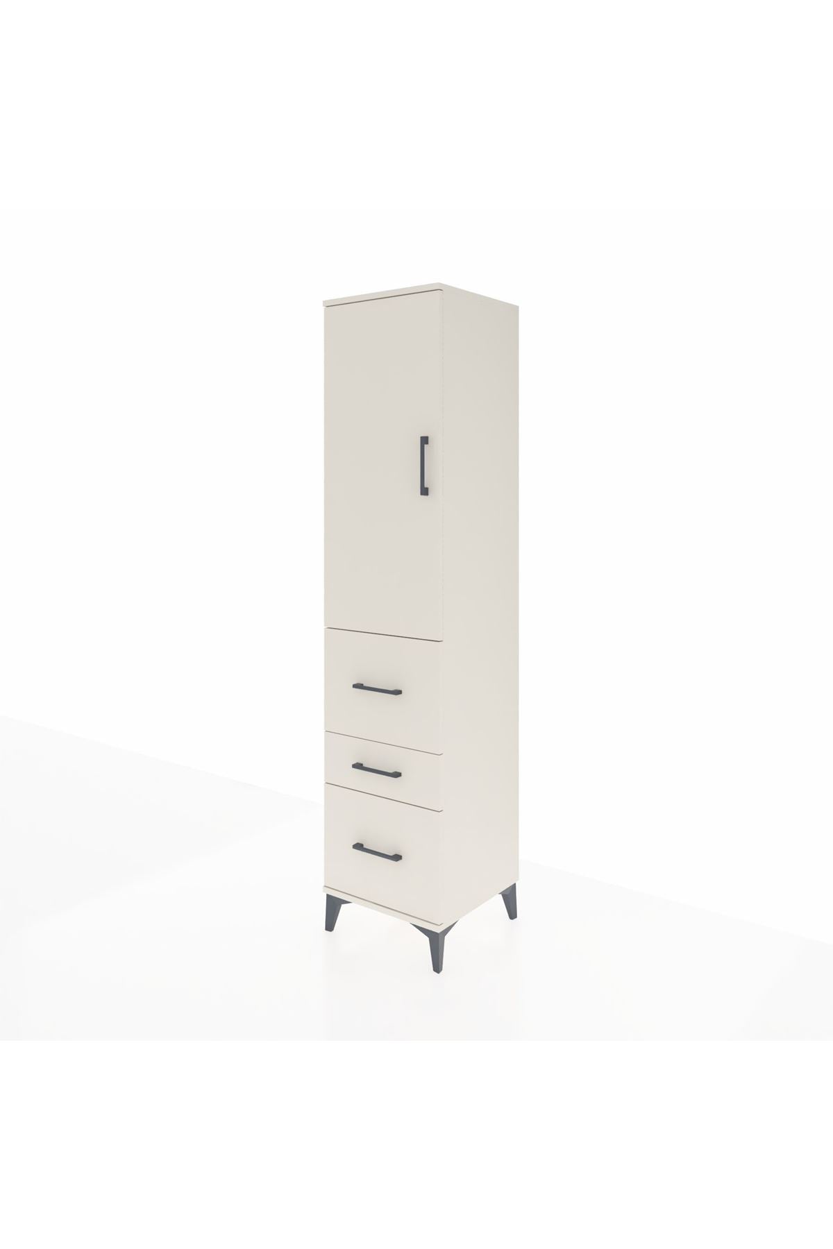 Hyperion Dolap 3 Raflı 3 Çekmeceli Tek Kapaklı 44x44x195 Aytaşı-Aytaşı