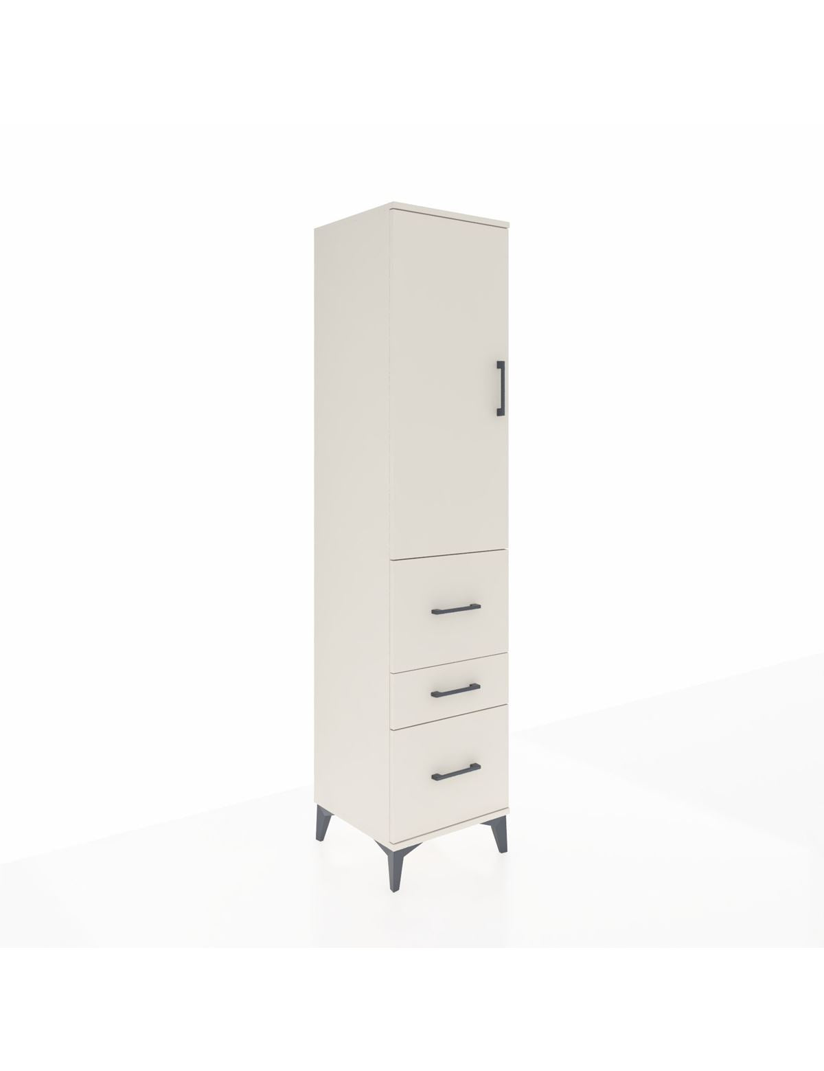 Hyperion Dolap 3 Raflı 3 Çekmeceli Tek Kapaklı 44x44x195 Aytaşı-Aytaşı