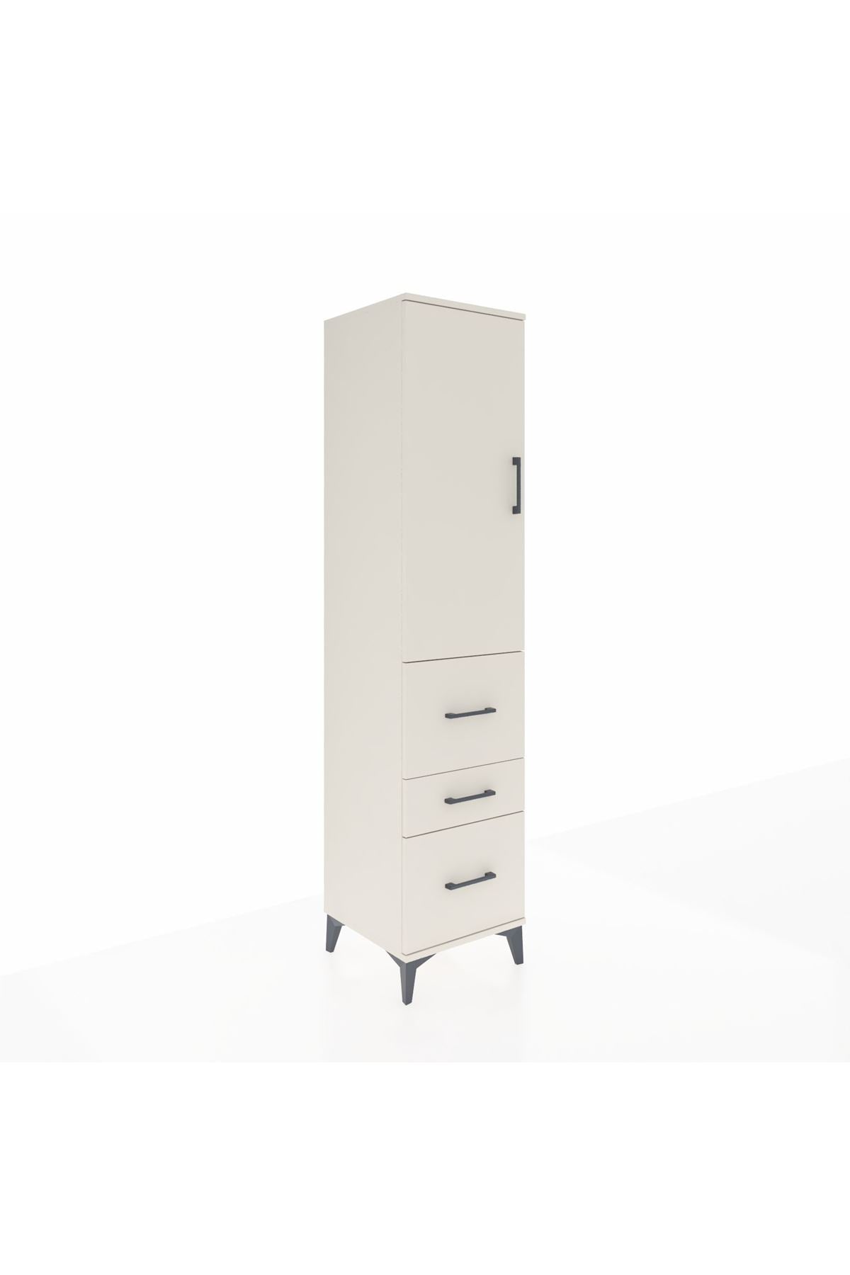 Hyperion Dolap 3 Raflı 3 Çekmeceli Tek Kapaklı 44x44x195 Aytaşı-Aytaşı