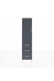 Hyperion Dolap 3 Raflı 3 Çekmeceli Tek Kapaklı 44x44x195 Aytaşı-Antrasit