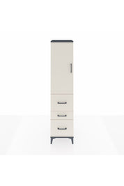 Hyperion Dolap 3 Raflı 3 Çekmeceli Tek Kapaklı 44x44x195 Antrasit-Aytaşı