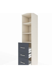 Hyperion Dolap 3 Raflı 3 Çekmeceli 44x44x195 Aytaşı-Antrasit