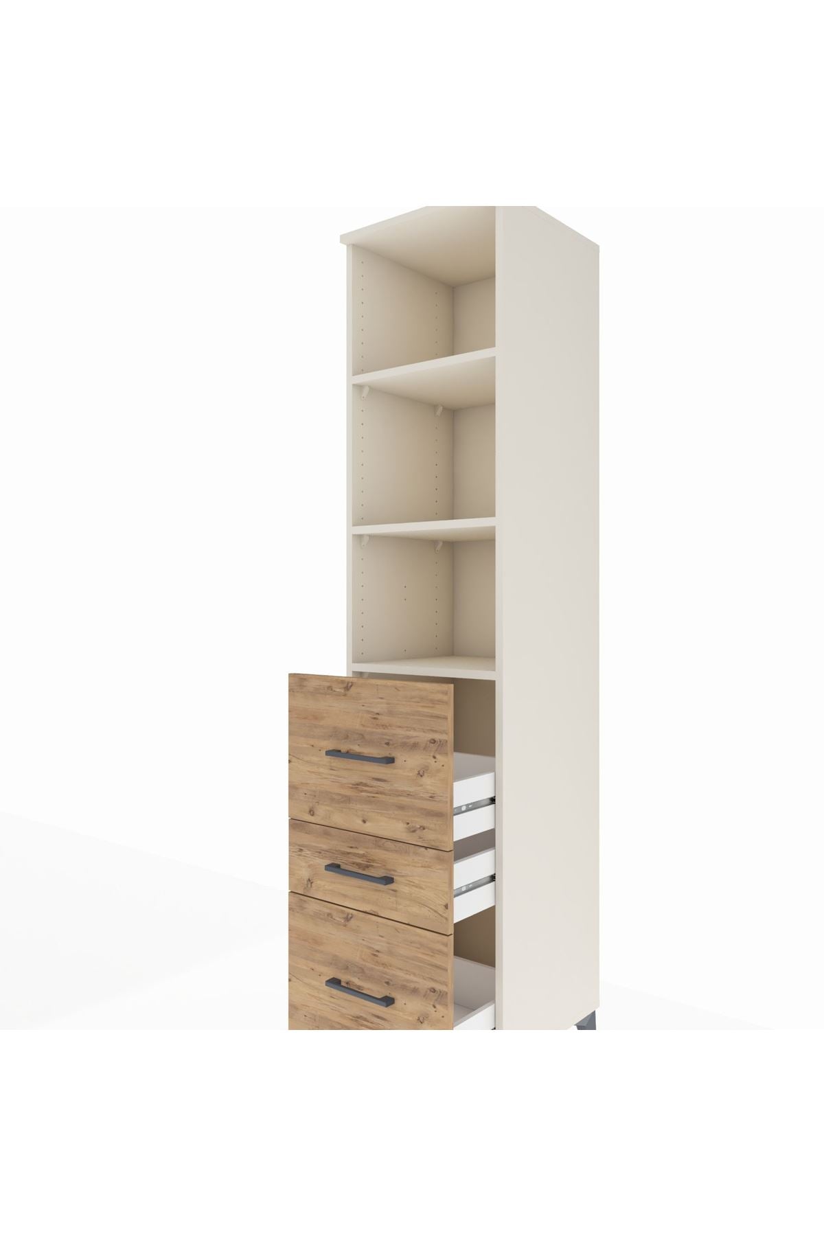 Hyperion Dolap 3 Raflı 3 Çekmeceli 44x44x195 Aytaşı-Çam