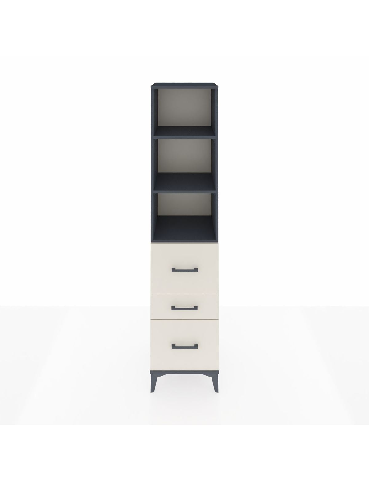 Hyperion Dolap 3 Raflı 3 Çekmeceli 44x44x195 Antrasit-Aytaşı