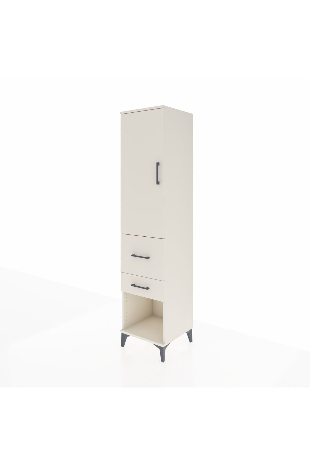 Hyperion Dolap Tek Raflı 2 Çekmeceli Tek Askılı 44x44x195 Aytaşı-Aytaşı