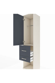 Hyperion Dolap Tek Raflı 2 Çekmeceli Tek Askılı 44x44x195 Aytaşı-Antrasit