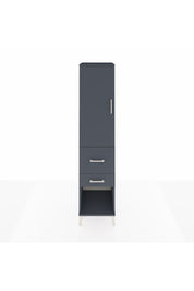 Hyperion Dolap Tek Raflı 2 Çekmeceli Tek Askılı 44x44x195 Antrasit-Antrasit