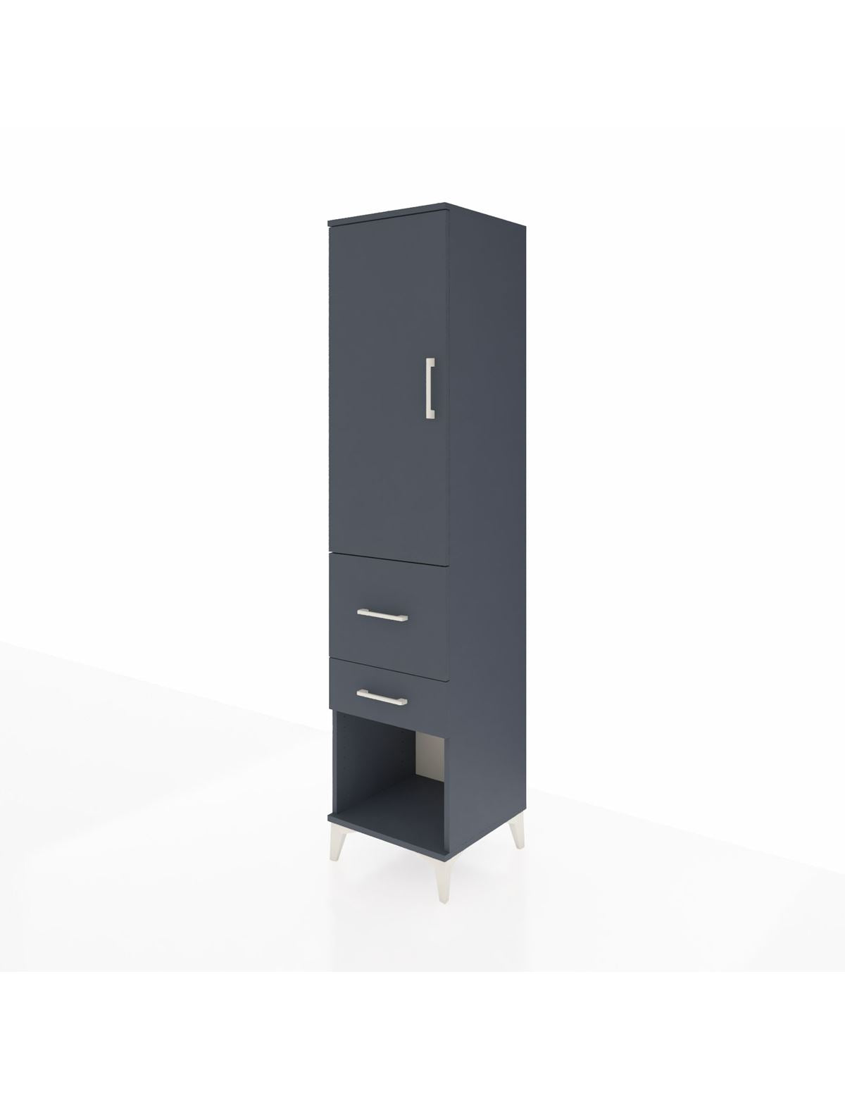 Hyperion Dolap Tek Raflı 2 Çekmeceli Tek Askılı 44x44x195 - S58M050V5B