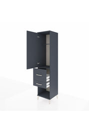 Hyperion Dolap Tek Raflı 2 Çekmeceli Tek Askılı 44x44x195 Antrasit-Antrasit