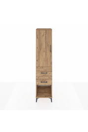 Hyperion Dolap Tek Raflı 2 Çekmeceli Tek Askılı 44x44x195 Çam-Çam