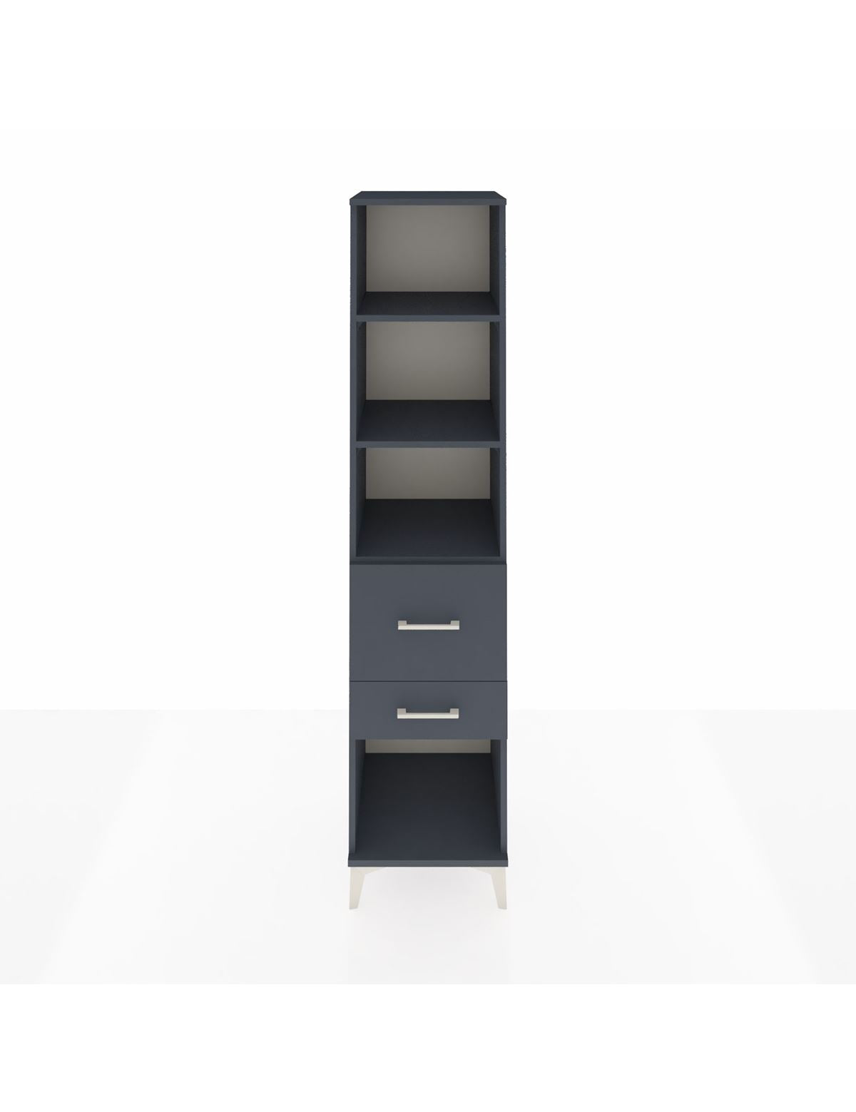 Hyperion Dolap 3 Raflı 2 Çekmeceli 44x44x195 Antrasit-Antrasit