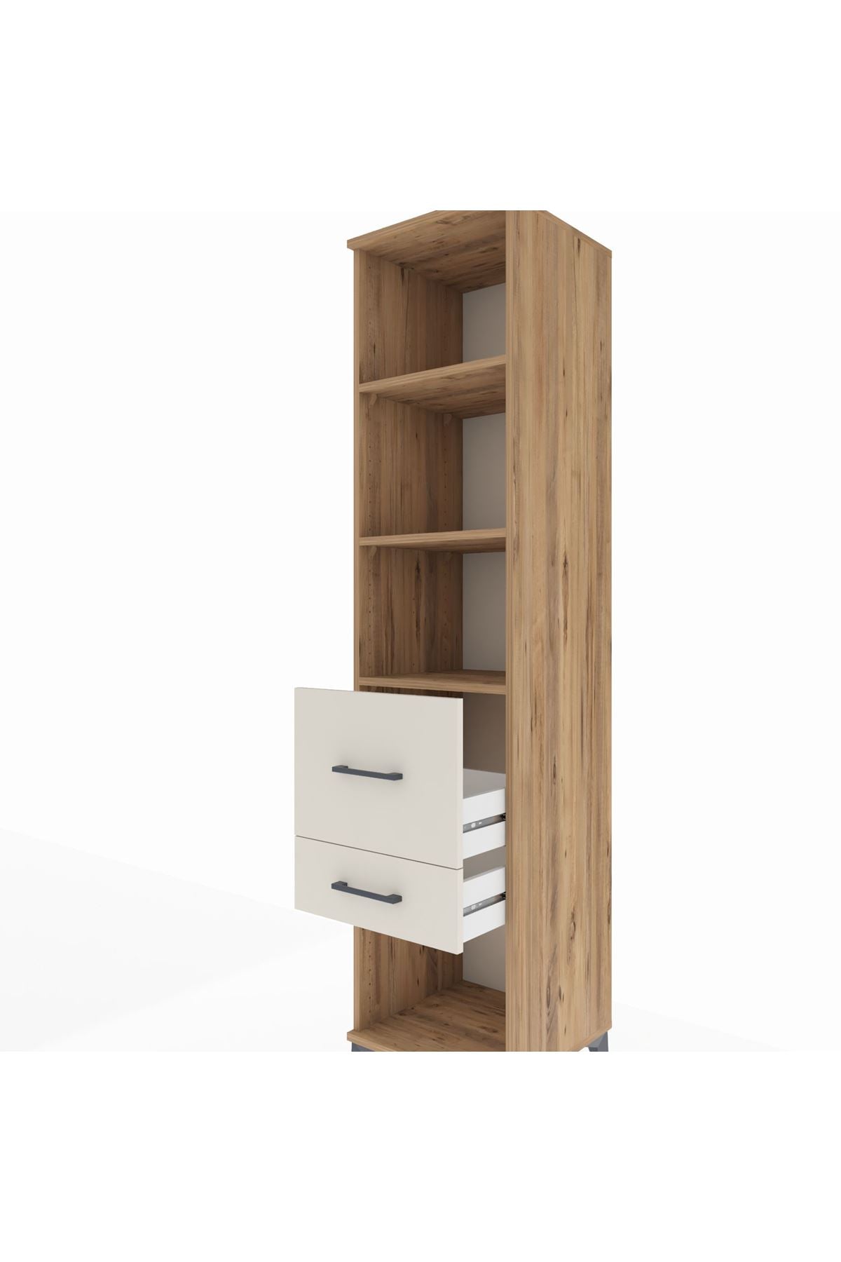 Hyperion Dolap 3 Raflı 2 Çekmeceli 44x44x195 Çam-Aytaşı