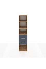 Hyperion Dolap 3 Raflı 2 Çekmeceli 44x44x195 Çam-Antrasit