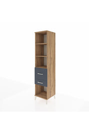 Hyperion Dolap 3 Raflı 2 Çekmeceli 44x44x195 Çam-Antrasit