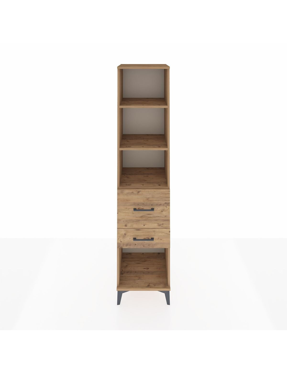 Hyperion Dolap 3 Raflı 2 Çekmeceli 44x44x195 Çam-Çam