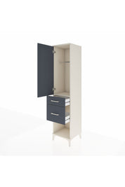 Hyperion Dolap Tek Raflı 2 Çekmeceli Tek Askılı 44x44x195 Aytaşı-Antrasit