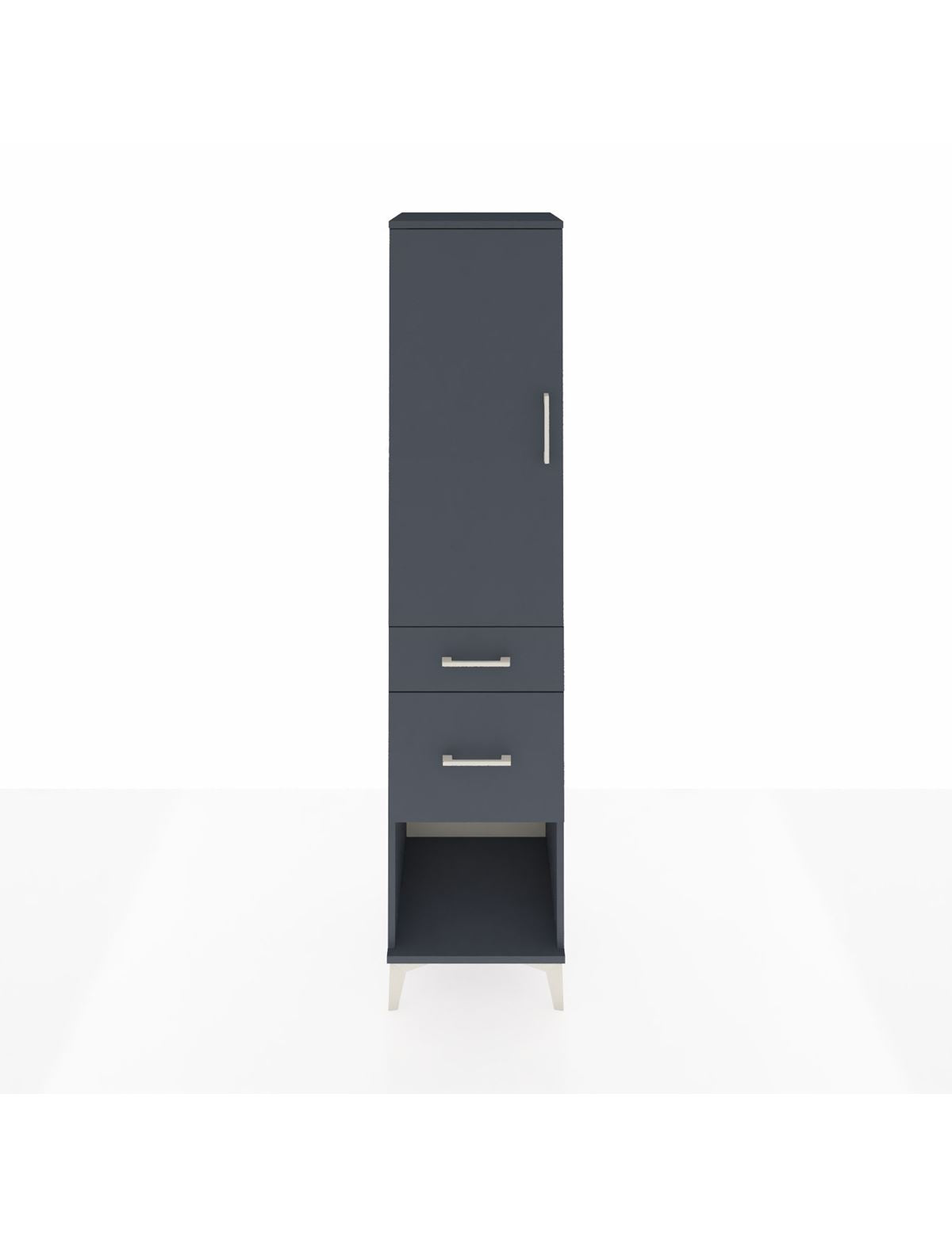 Hyperion Dolap Tek Raflı 2 Çekmeceli Tek Askılı 44x44x195 Antrasit-Antrasit