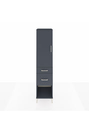 Hyperion Dolap Tek Raflı 2 Çekmeceli Tek Askılı 44x44x195 Antrasit-Antrasit