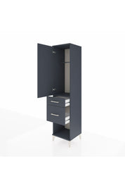 Hyperion Dolap Tek Raflı 2 Çekmeceli Tek Askılı 44x44x195 Antrasit-Antrasit